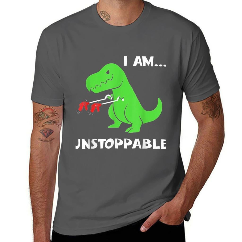 Trex Dinosaur I Am Unstoppable Tshirt Modern Print Casual Tshirt