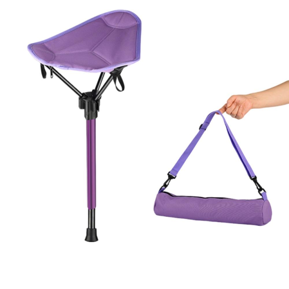 Aluminum Zinc Zinc Alloy Tripod Stool Folding Chair Stable Adjustable Hiking Chair  Travel