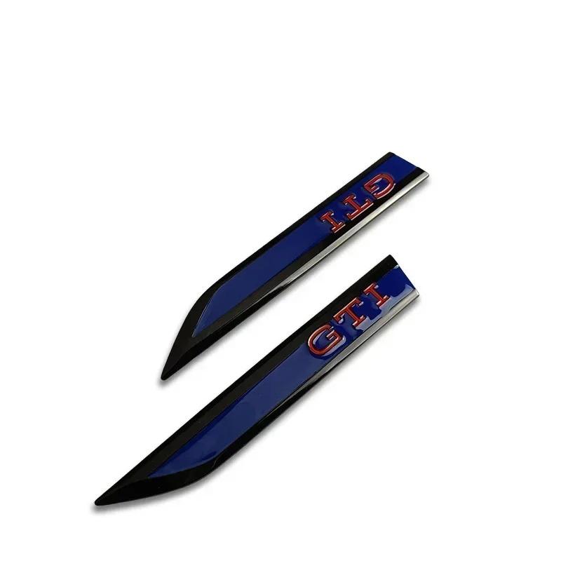 2Pcs Alloy Car Fender Side Sticker Bumper Strips for Volkswagen VW GTI Golf 3 4 5 6 7 MK4 MK5 MK6 Polo Jetta Bora Sharan Passat