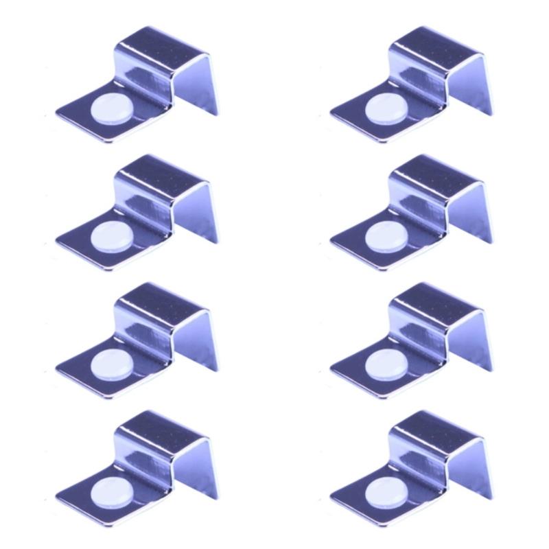 Stainless Steel Frameless Aquarium Glass Cover Clip 8PCS Rustprevent Corrosion Proof Lid Clamps for Fishtanks Security