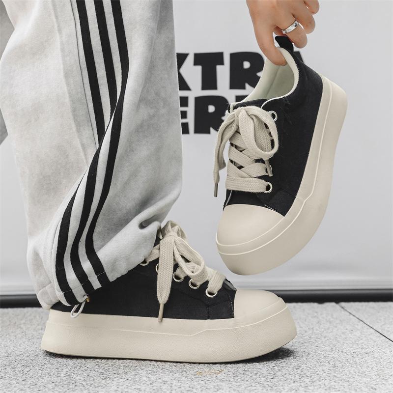 Neue Low-Top Big-Head Canvas-Schuhe mit dicker Sohle, erhöhend, Herrenschuhe, Sport- und Freizeit-Board-Schuhe Herren X289