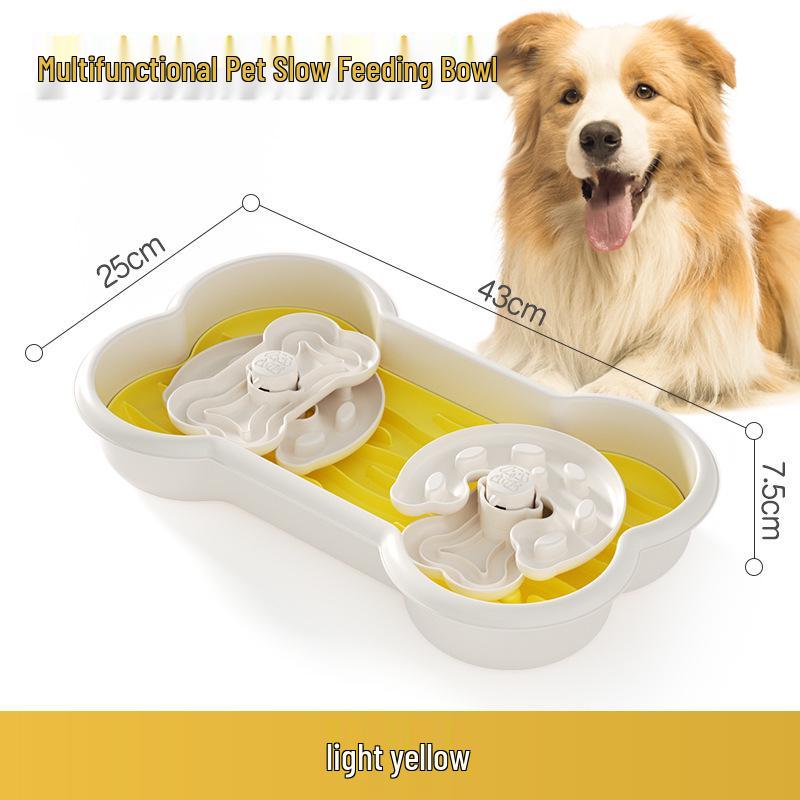 Medium/Large Slow Feeder Bowl for Dogs and Cats – Aids Digestion, Prevents Choking and Spills, Protects Stomach