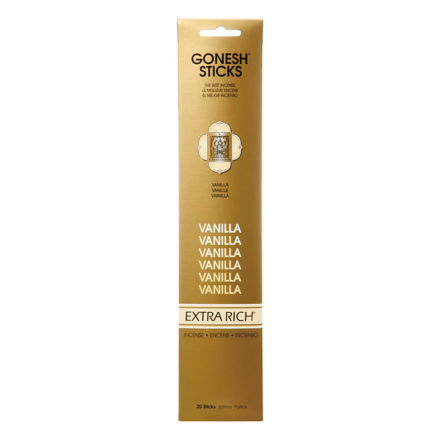 GONESH Incense Sticks EXTRA RICH VANILLA (20 sticks)