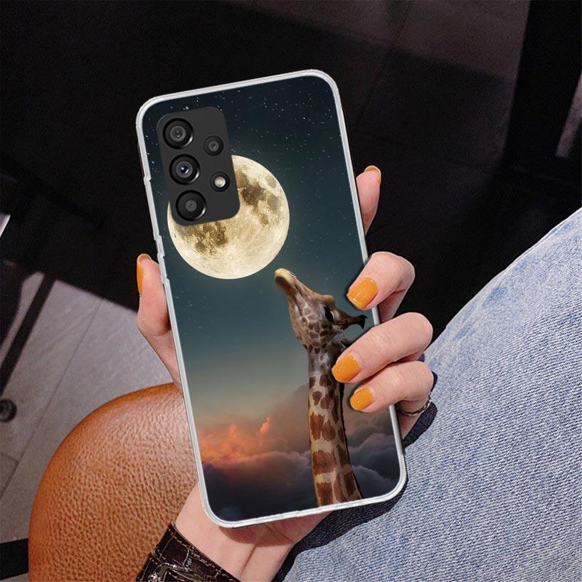 Cute Cartoon Giraffe Animal Phnoe Case for Samsung Galaxy A17 A37 A57 A16 A26 A36 A56 A15 A14 A13 A55 A54 A53 A35 A34 A33 A25 A2