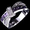 Ring mit Strass-Intarsien, dekoratives Legierungs-Kreuz-Design, Fingerband für Party