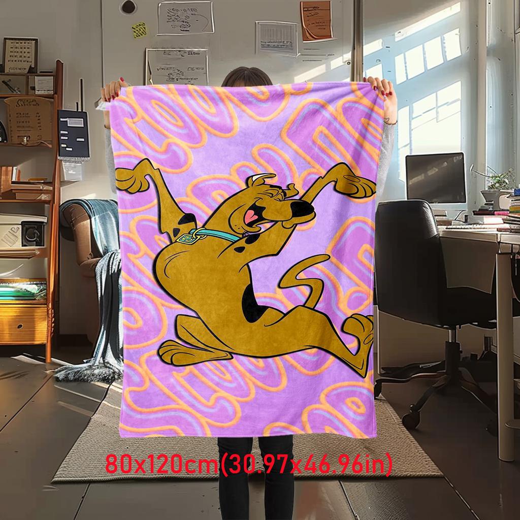 Halloween fantasy comedy adventure cartoon movie Scooby-Doo blanket soft home furnishing nap decoration four seasons warm Sherpa blanket U16