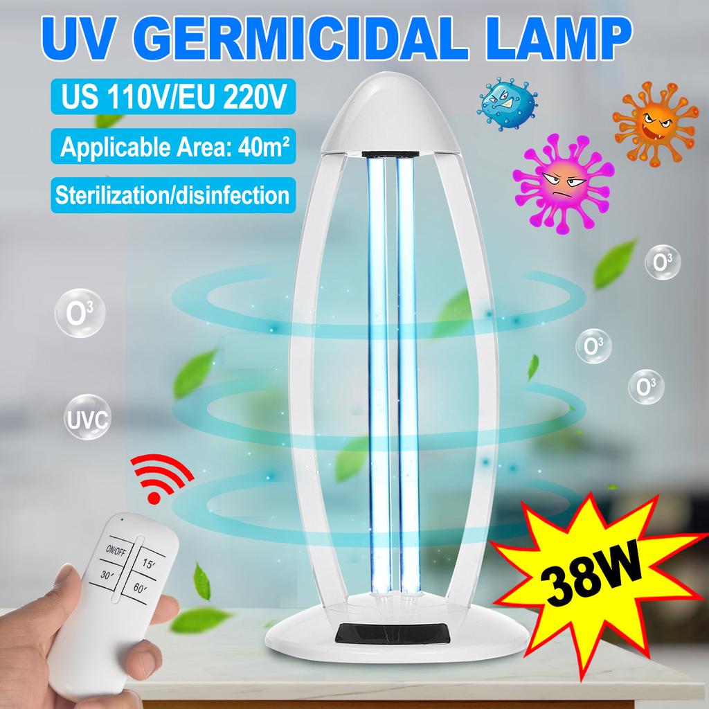 ZC 110V 38W U-V Ultraviolet Disinfection Light Closet Portable LED Quartz Tube U-V-C Disinfection Light for Home Office U-V-C Ozone Disinfection Light with Timing Remote Control ZC 110V 38W U-V Ultraviolet Disinfection Light Closet Portable LED Quartz Tube U-V-C Disinfection Light for Home Office U-V-C Ozone Disinfection Light with Timing Remote Control