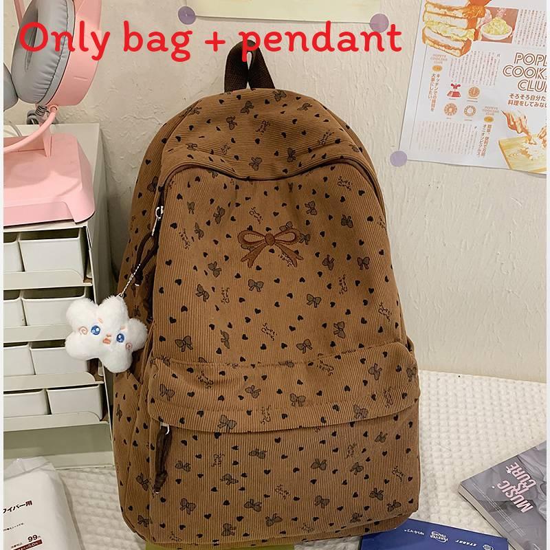 Rucksack im koreanischen Stil mit Schleifen und Stickereien für die Universität und den täglichen Gebrauch