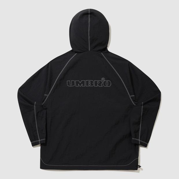 Umbro Crispy Taslan Long Sleeve Hooded Anorak Navy (Uq323Cwt91) (A Type)