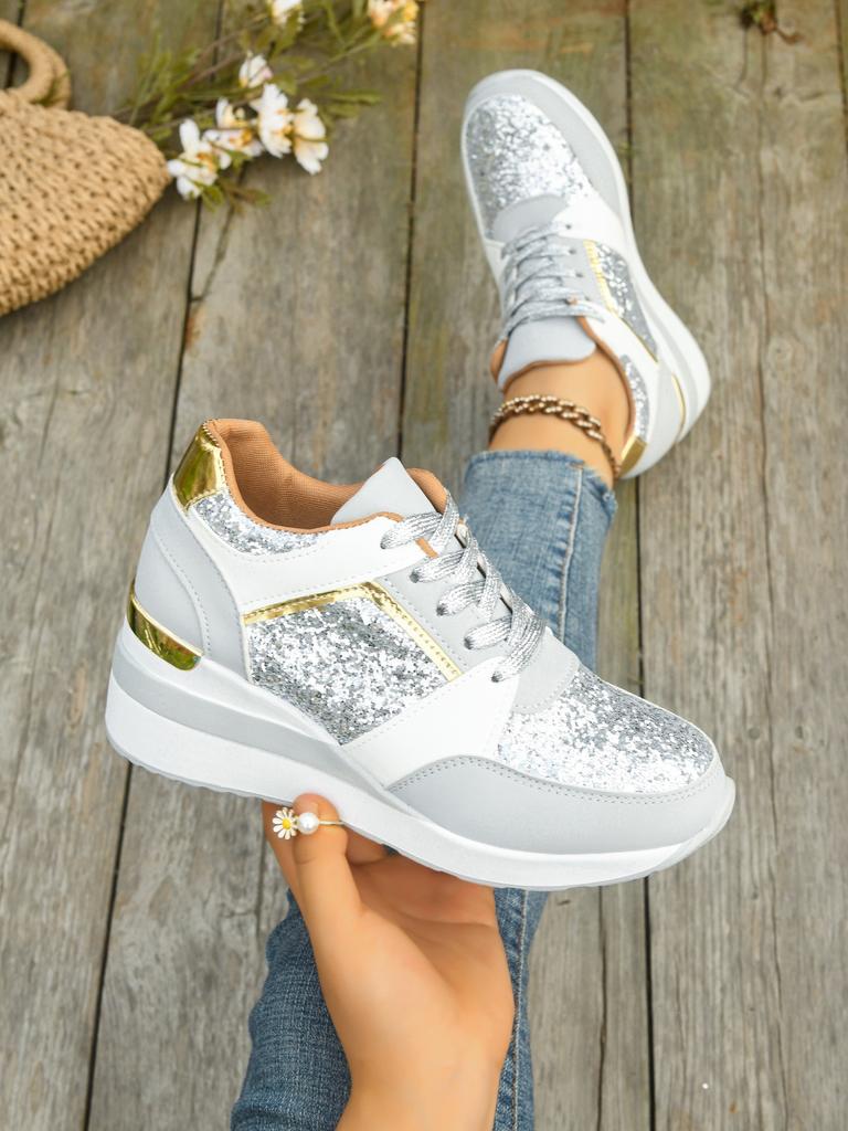New Style Casual Shoes with Platform Heel and Thick Sole - Women's Single Shoes for Sports Activities Devotion