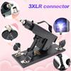 DTSUDU Sex Machine 3XLR Connector Accessory with Dildo and Suction Cup Love Machine  Insertion Gun Machine for Couple Sex Game