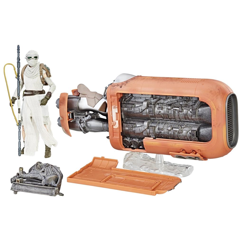 Star Wars: The Force Awakens Black Series 6-inch Action Figure Deluxe Vehicle Set Rey & Rey's Speeder  STAR WARS: THE FORCE AWAKENS 2017 THE BLACK