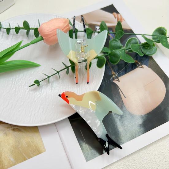 Women Hair Claw Pigeon Wing Design Back Head Hair Clip Lightweight Comfortable Anti-slip Teeth Hair Styling Clip