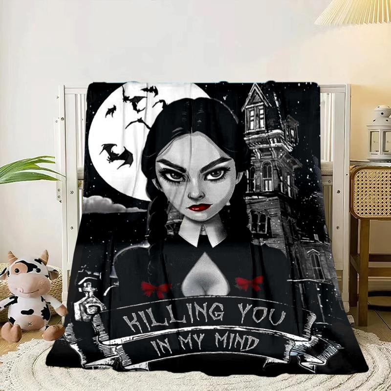 Gothic Adams Blanket Flannel Blanket for bed, sofa, Camping, Hiking, Picnic Essentials, gift for family Fan gifts
