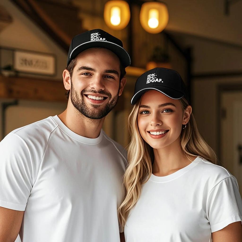 IDK. IDC. IDGAF Baseball Cap luxury woman cap |-F-| Trucker Cap Thermal Visor Elegant Women's Hats Men's