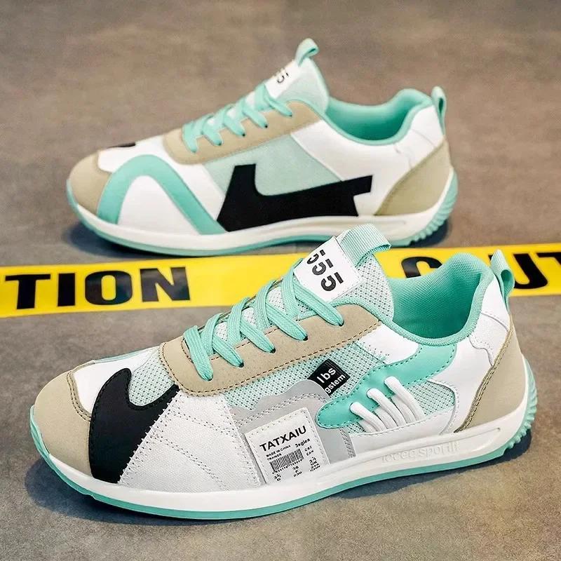 

2024 Дышащие мужские кроссовки Сетчатые дышащие плоские повседневные туфли для мужчин Осень Брендовые шнурованные кроссовки для бега Мужская обувь Zapatos De Hombre 44