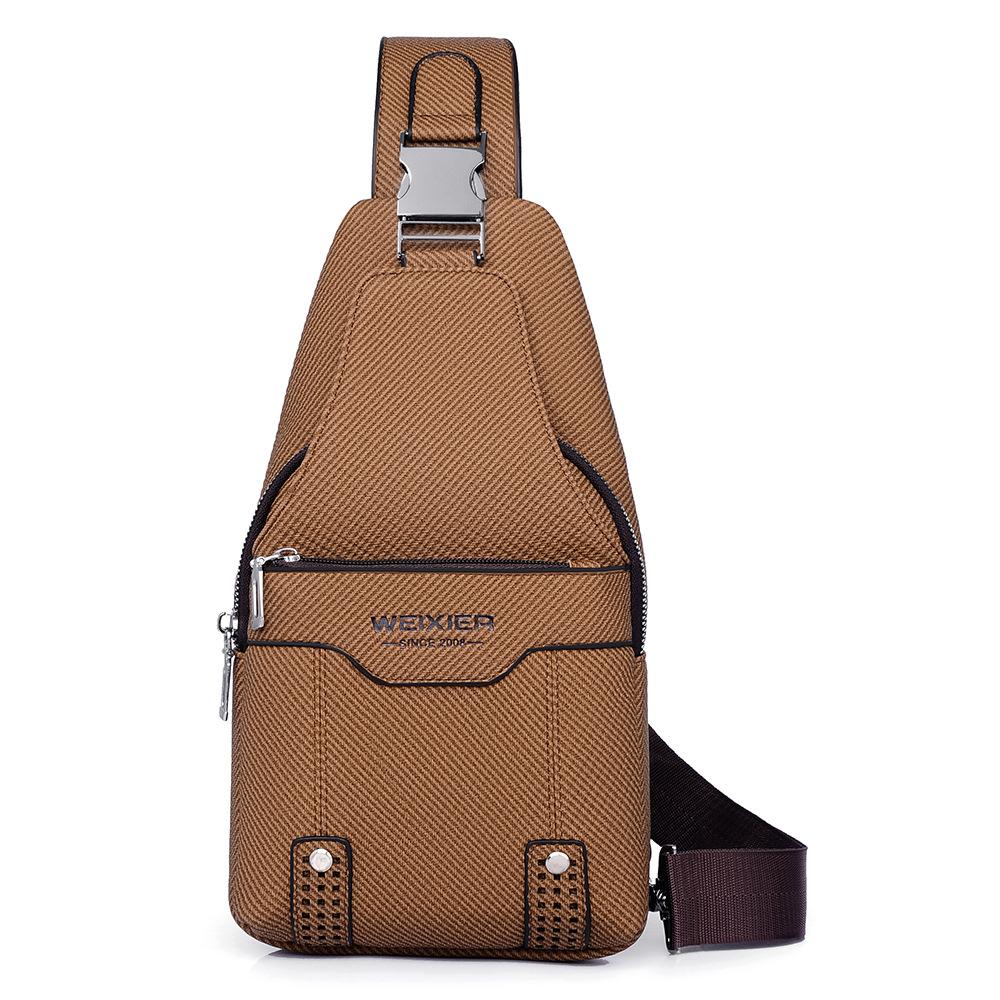 New Men's Fashion Crossbody Bag PU Leather Chest Bag, Handbag,Adjustable Shoulder Strap for Travel & Outdoor Activities