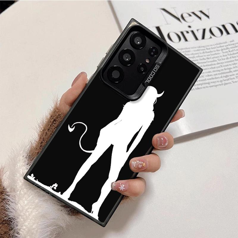 Devil Girl Silhouette Cool Shockproof Phone Case for Samsung Galaxy S26 Edge S25 Ultra S24 FE S23 Plus S21 Cover Anti Fall Funda