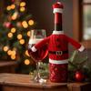 DIY Christmas Wine Bottle Cover Creative Wine Bottle Knitted Sweaters  Table Decoration
