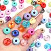 20pcs/lot Acrylic Big Hole Beads Colorful Abacus Shape Loose Spacer Beads For DIY Handmade Bracelet Earrings Jewelry Accessories