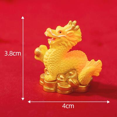 Dragon Miniature Figurine - Festive Chinese Year Decor for Home and Office