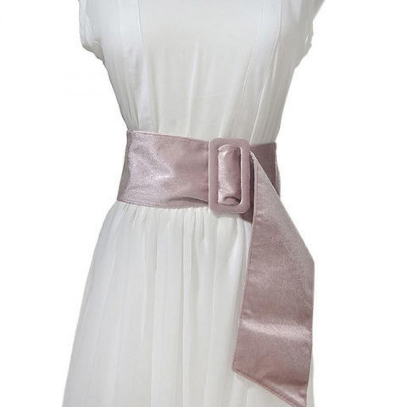 

Роскошный замшевый женский широкий пояс на талию Легкий стиль для осени-зимы Мягкая пряжка Гладкий розовый