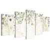 Picture On Italian Canvas 100 X 50 Cm Pentaptych - Modern Style - Flowers Picture On Italian Canvas 150 X 75 Cm Pentaptych - Modern Style - Flowers