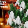 10pcs DIY Spooky Ghost Decor White Ghost Hanging Ornament Flying Ghost Pendant  Party Supplies