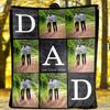 240Gm2 Father'S Day Best Dad Custom Your Picture Outdoor Blanket Suitable For All Seasons Cozy And Warm Soft Blanket Suitable For Travel Gift For Dad