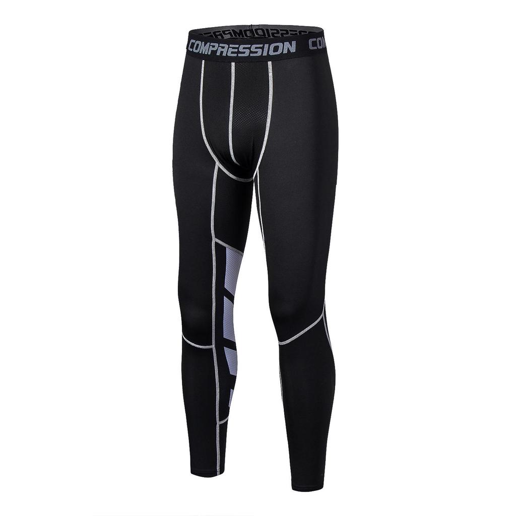 Schnelltrocknendes Kompressions-Sportset für Herren: Sommer Kurzarm-Top & Tights zum Laufen, Trainieren und Basketballspielen.
