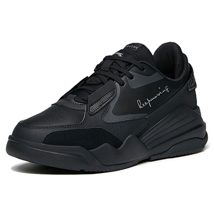 Anta Lifestyle Series Non-Slip Breathable Low-Top Skate Shoes Women Sneakers Black Gray 122148092R-4