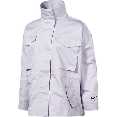 Collection Essentials M65 Casual Solid Color Stand Collar Jacket Women Jackets Light-Grey DD5986-511