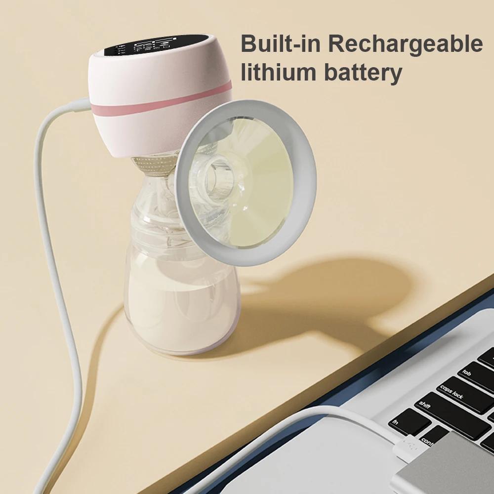 Tiralatte Elettrico con Schermo LED Estrattore di Latte per l'Allattamento Basso Rumore con Biberon da 180ml Senza BPA