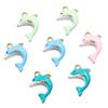 Stainless Steel Gold Enamel 3D Dolphin Pendant Charm: 15x20mm, 4 Colors