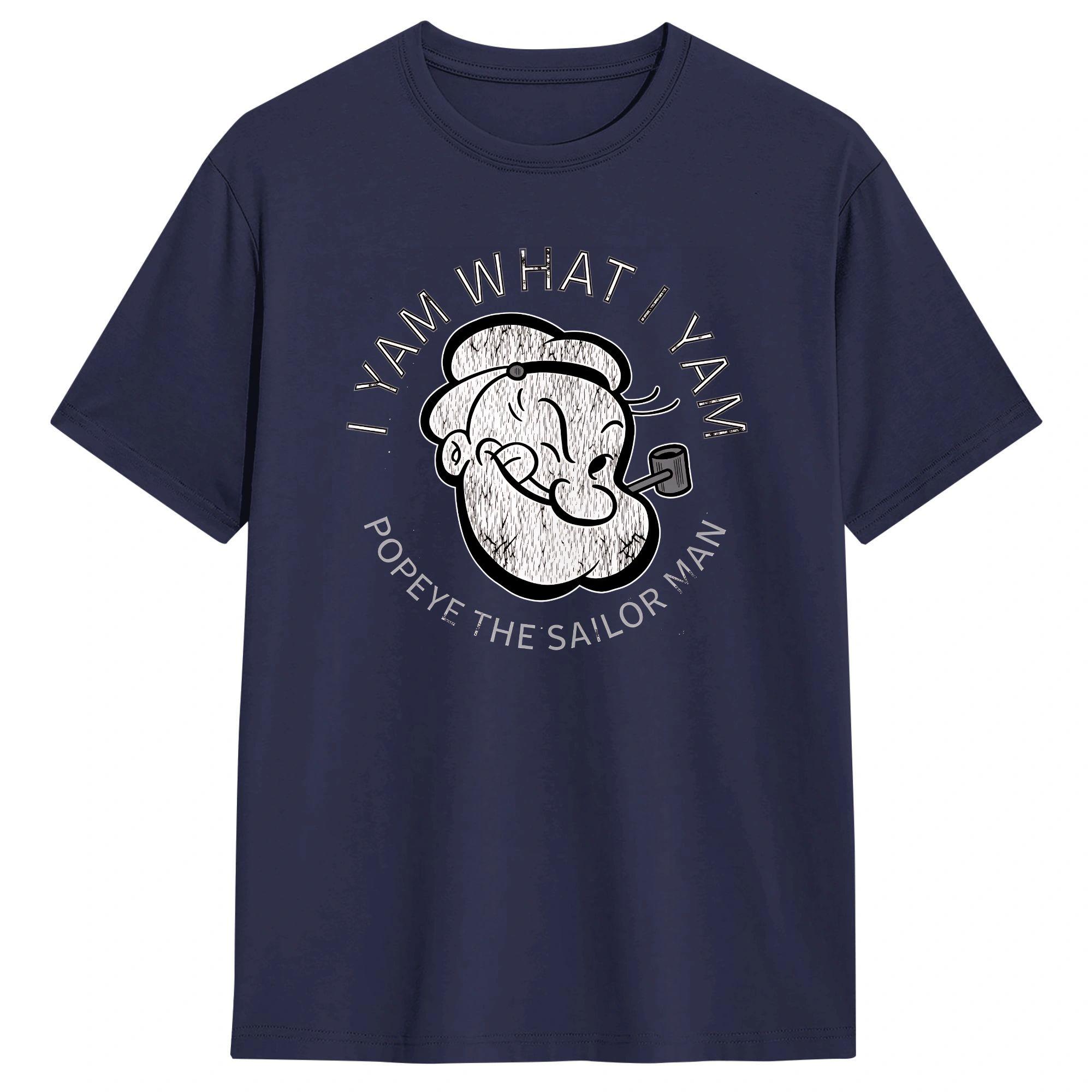 

Popeyed Sailor Man Quote What I Yam TShirt Trending T Shirts Short Sleeve Streetwear Tshirt Summer Cotton Oversize Tees 4XL