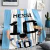 1PC Messi Patterned Flannel Blanket Suitable For All Seasons for Home Decor Warmth and Comfort Gifts Holiday Present