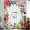 1 Piece Beautiful Flowers And Plants Shower Curtain, Bathroom Decorative Shower Curtain, Waterproof Shower Curtain With Hook