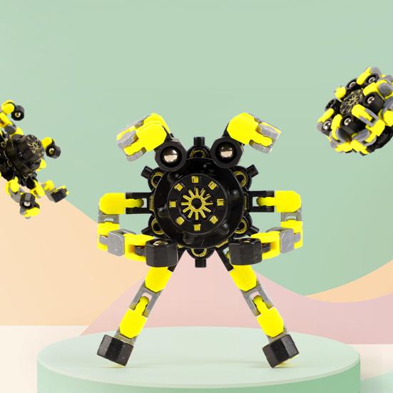 Deformation Spinning Top Toy Portable Stress Relief Fingertip Mechanical Gyro Educational Chain Spinner Sensory Toy Kids Adults Birthday Gift