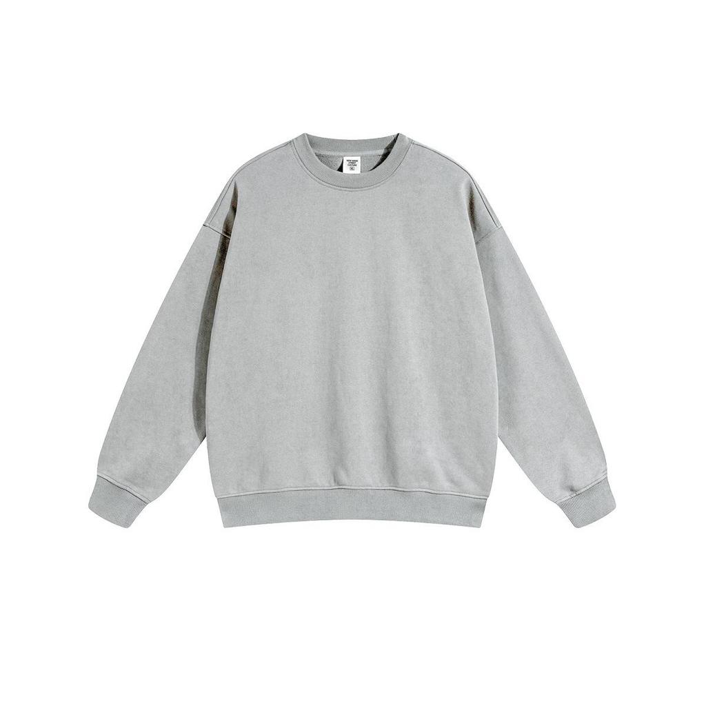 2024 Autumn/Winter Men's High-Quality 450G Terry Crewneck Sweater - Fashionable and Loose Fit