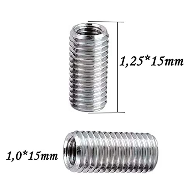 A84X-40 Pcs Thread Reducing Nuts, M8 Male To M6 Female Thread Screw Sleeve Bolt Conversion Nuts, Threaded Reducers Adapters