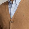 Polo Ralph Lauren FW23 Solid Logo Embroidered V-Neck Fitted Long Sleeve Knit Sweater Men sweater Brown MNPOSWE16821642-200