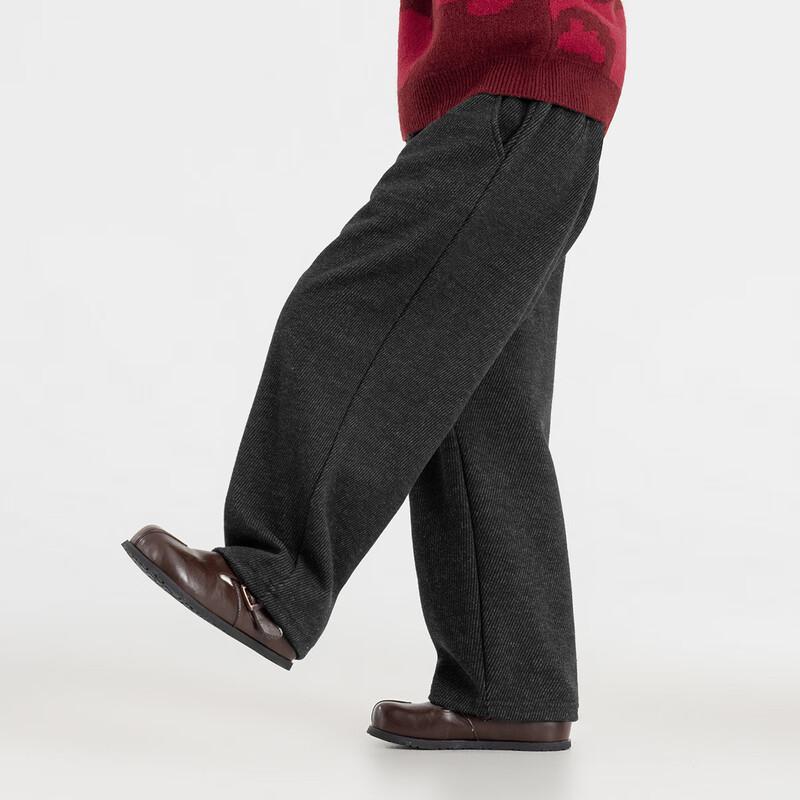 

Boys Retro Curved-Cut Wide-Leg Winter Casual Pants 140