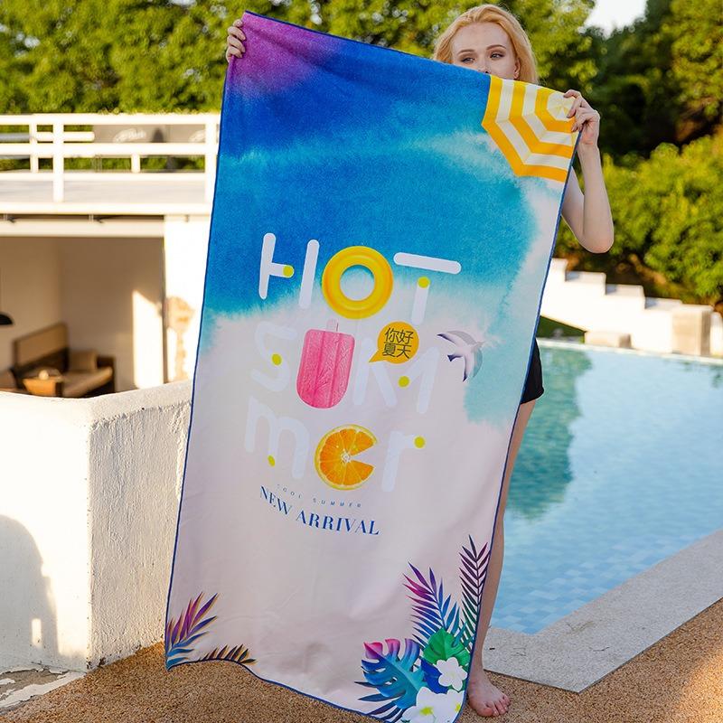 Summer Vacation Surfboard Lifebuoy Anchor Print Beach Towel Nautical Holiday Beach Blanket Soft Quick Dry Sand Free Swim Towel