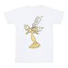 Disney Damen/Damen „Die Schöne und das Biest Lumiere“-T-Shirt aus Distressed-Baumwolle