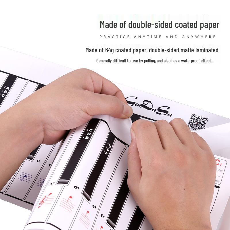 88-Tasten tragbares Handrollklavier mit Fingerpositionsdiagramm