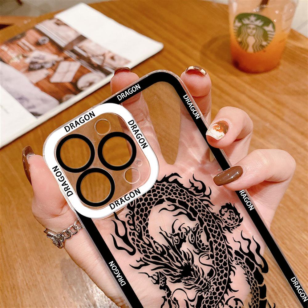Ink Wash Painting Dragon Clear Phone Case For Realme 15 5 6 7 7I 8 8I 9 9I 10 11 12 NOTE 70 C75 C71 C67 C65 C55 C53 C35 C33 Case