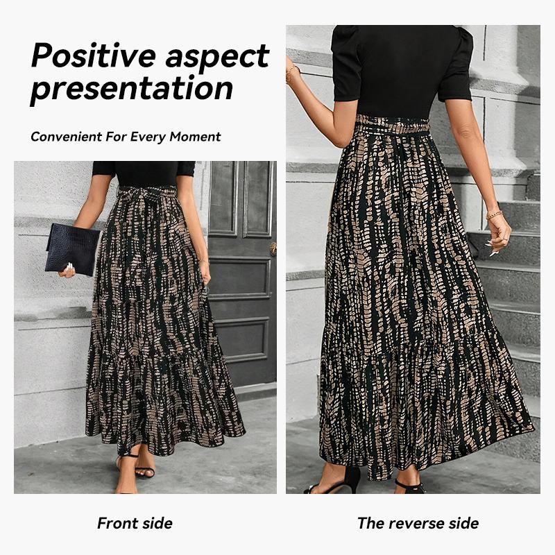 Dámské oblečení Jaro a léto Potisk Kulatý výstřih Maxi šaty Dovolená Elegantní
