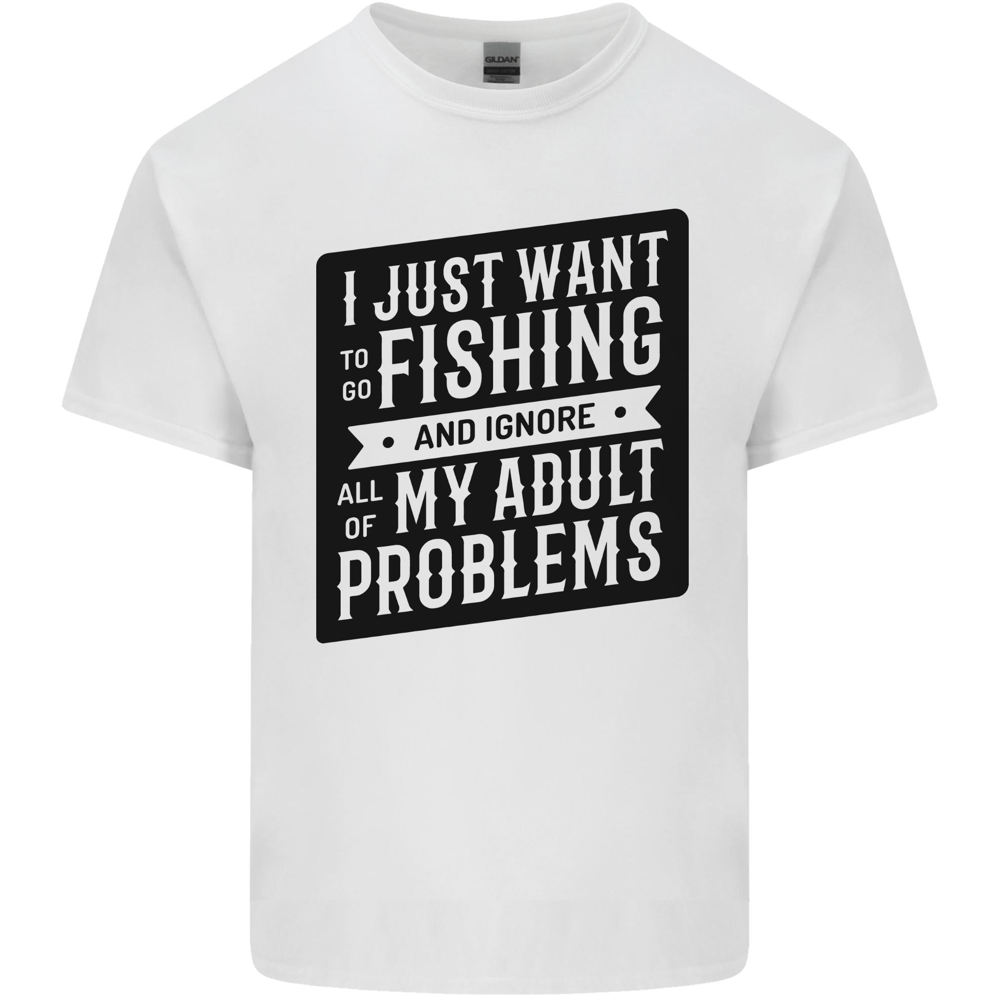 Fishing Ignore All of My Adult Problems Funny Unisexs Light Cotton TShirt S