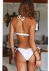 2023 Euro-American Drawstring Strap Gathered Split Swimsuit Bikini