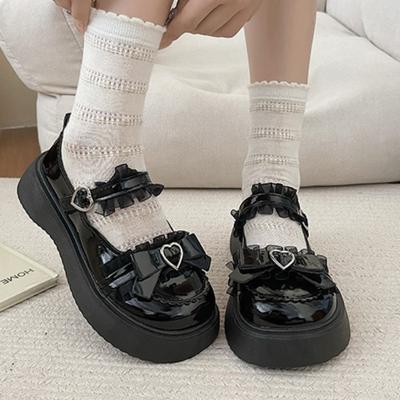 Primavera Estate e Autunno Mary Jane Scarpe Basse in Pelle Scarpe da Donna Uniforme Jk Giapponese Scarpe da Ragazza Morbida Scarpe con Punta Larga Scarpe da Donna Lolita